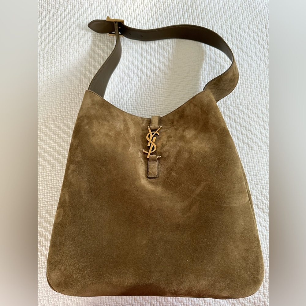 NWT Saint Laurent LE 5 A 7 LARGE IN SUEDE